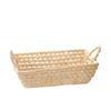 Beige Storage Basket Corn Husk Rectangle Square Sundries Organizer Box Candy Snacks Tea Room Display Basket Home Shop Hotel