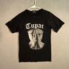 Футболка с графическим принтом Tupac Shakur Cross Colours M Черная 100% Хлопок Короткий рукав Круглый вырез