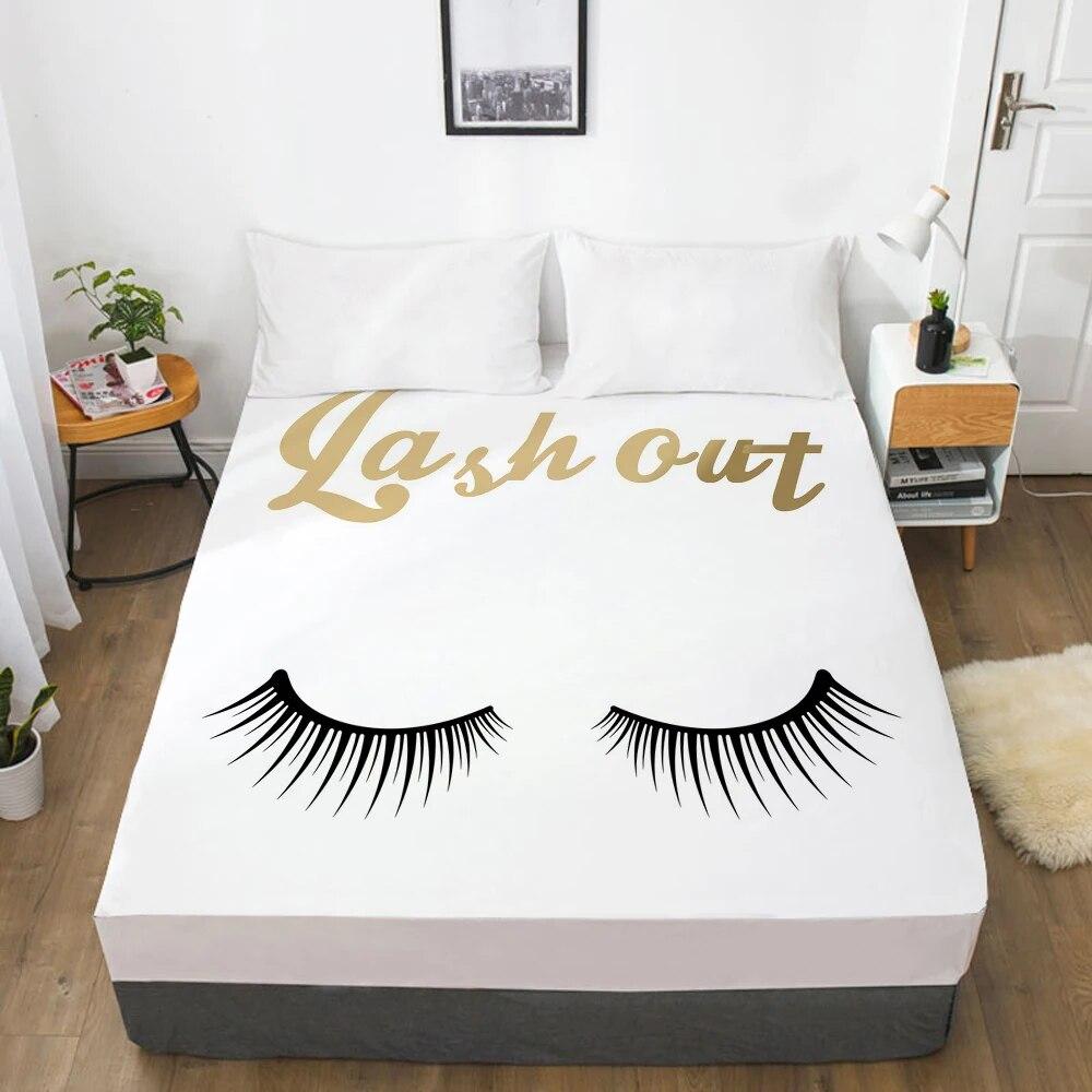 Простыня наматрасник с резинкой Простыни Постельное белье Простыня размера Queen King 90/160X200CM Magical Lash