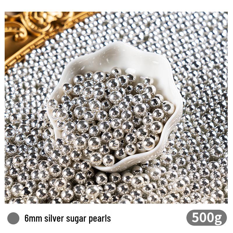 500g Colorful Edible Sugar Pearls for Cake & Ice Cream Decoration