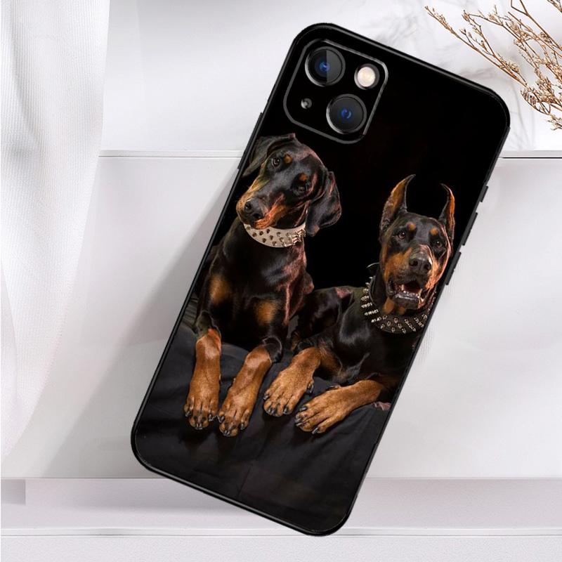 Такса Доберман Собака Ударопрочный Чехол Для iPhone 17 16 15 14 11 Pro Max Plus 12 13 Mini 16e 17 Air Чехол Для Телефона