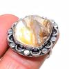 Жемчуг Бива Ручная работа Ювелирное изделие Кольцо из стерлингового серебра 925 пробы Размер 7 T2R74