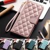 Клетчатый кожаный чехол-книжка для телефона Xiaomi Mi 15 Ultra 14T 13T 11T 12T Poco X7 M6 F5 X6 X5 X3 Pro 5G M5S с кошельком для карт