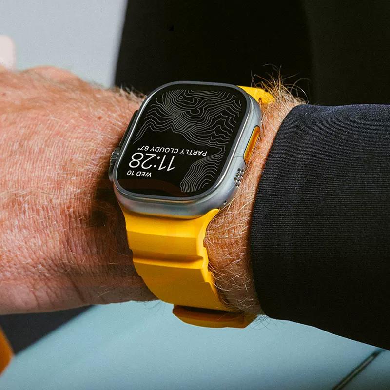 Силиконовый Ремешок Спортивный Браслет для iWatch Ultra2 Apple Watch 10/9/8/1/2/3/4/5/6/7 46мм 49мм 45мм Для Watch 41 44 40 38 42мм
