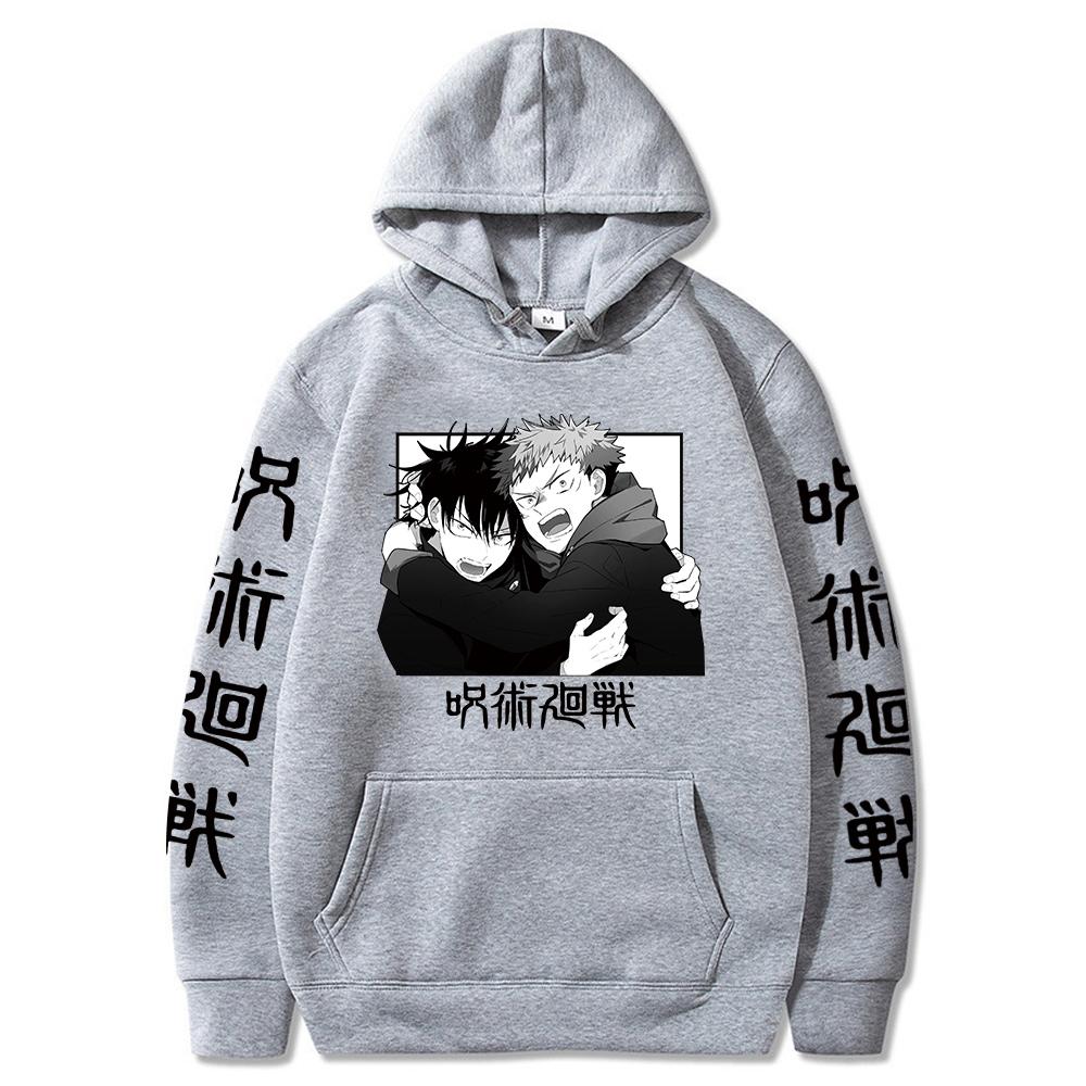 Jujutsu Kaisen Gojou Satoru Graphic Printed Hoodies Oversized Hooded Sweatshirt Long Sleeves Cotton Hoodie Men Women Clothes