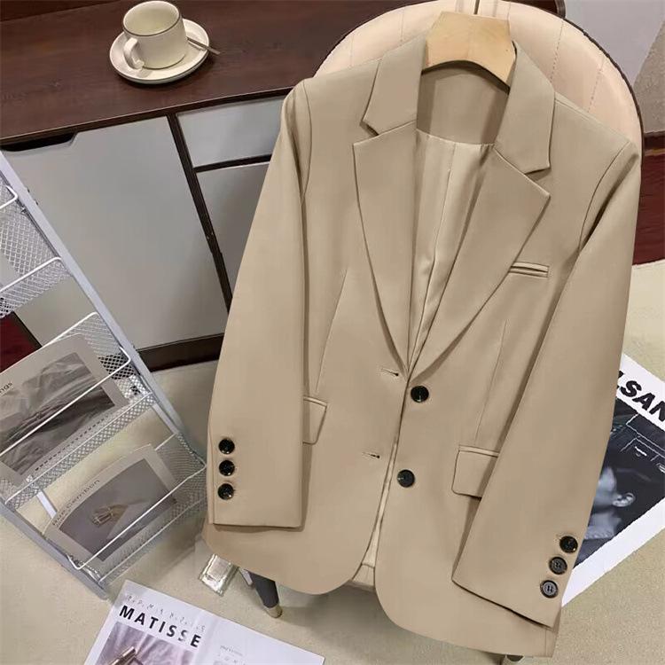 Women Fitted Long Sleeve Blazer Casual Office Solid Color