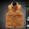 Vest Men's Autumn and Winter Coat Trendy Corduroy Handsome Casual Down Cotton Vest Versatile Vest