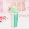 600 мл Портативная бутылка для воды с двумя трубочками, двойного назначения, стакан для напитков для активного отдыха, путешествий, спорта, Зеленый