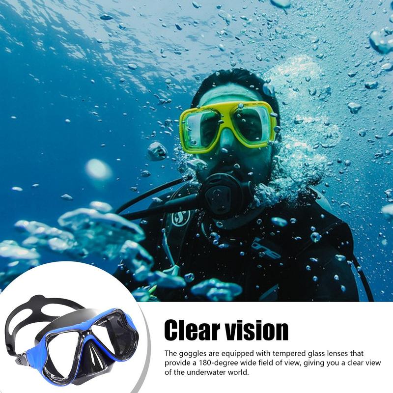 Маска для подводного плавания с широким обзором, противотуманные очки для подводного плавания с аквалангом, маска для плавания с маской и трубкой для дайвинга, маска для дайвинга с регулируемой маской высокого качества