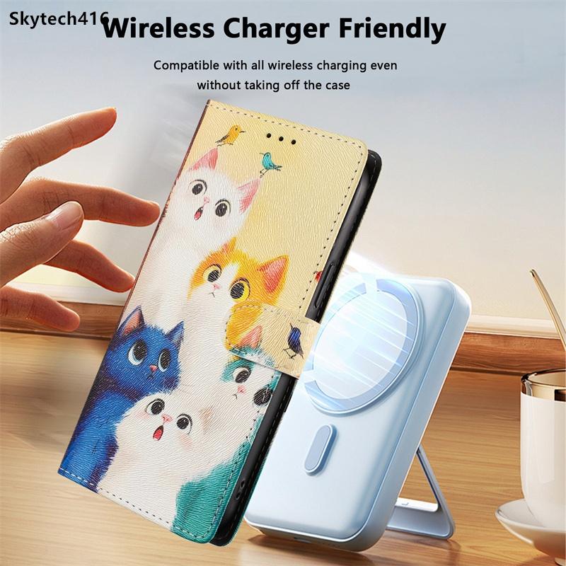 Leather Wallet Flip Case For ZTE Blade A35 Core Lite A56 A76 V40 V41 V50 V60 Smart V70 Design Max Vita Optus X Max Australia Pro 4G 5G Cover