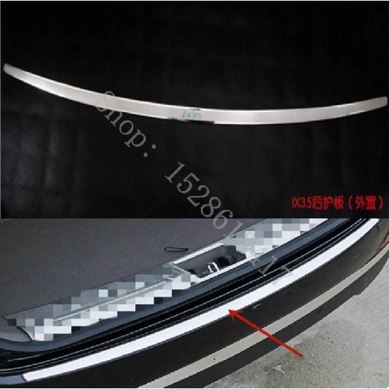 For Hyundai ix35 2009 2010 2011~2017 Stainless steel Rear Bumper Protector Sill Trunk Tread Plate Trim Stickers Accessories