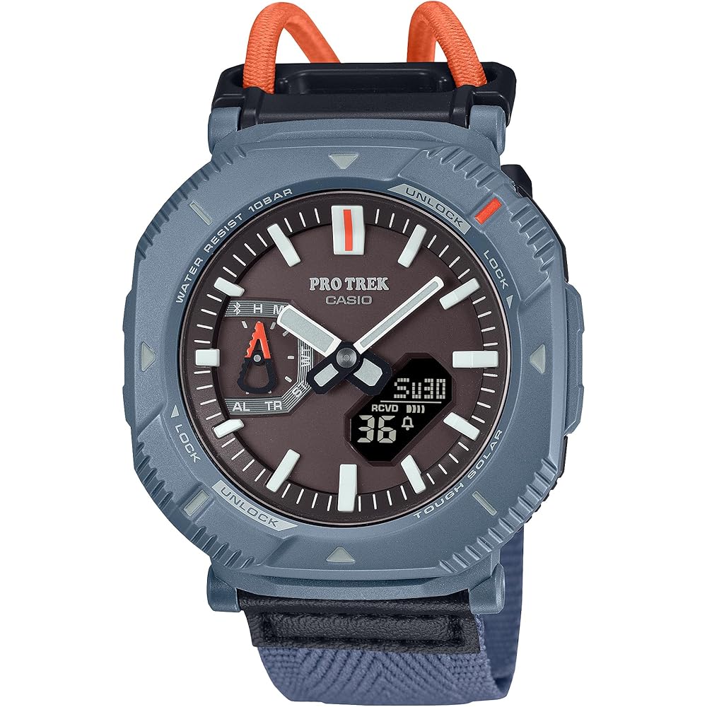 Casio Pro Trek Hiker Line Bluetooth Tough Solar Biomass Plastic Men's Watch Dusty Blue
