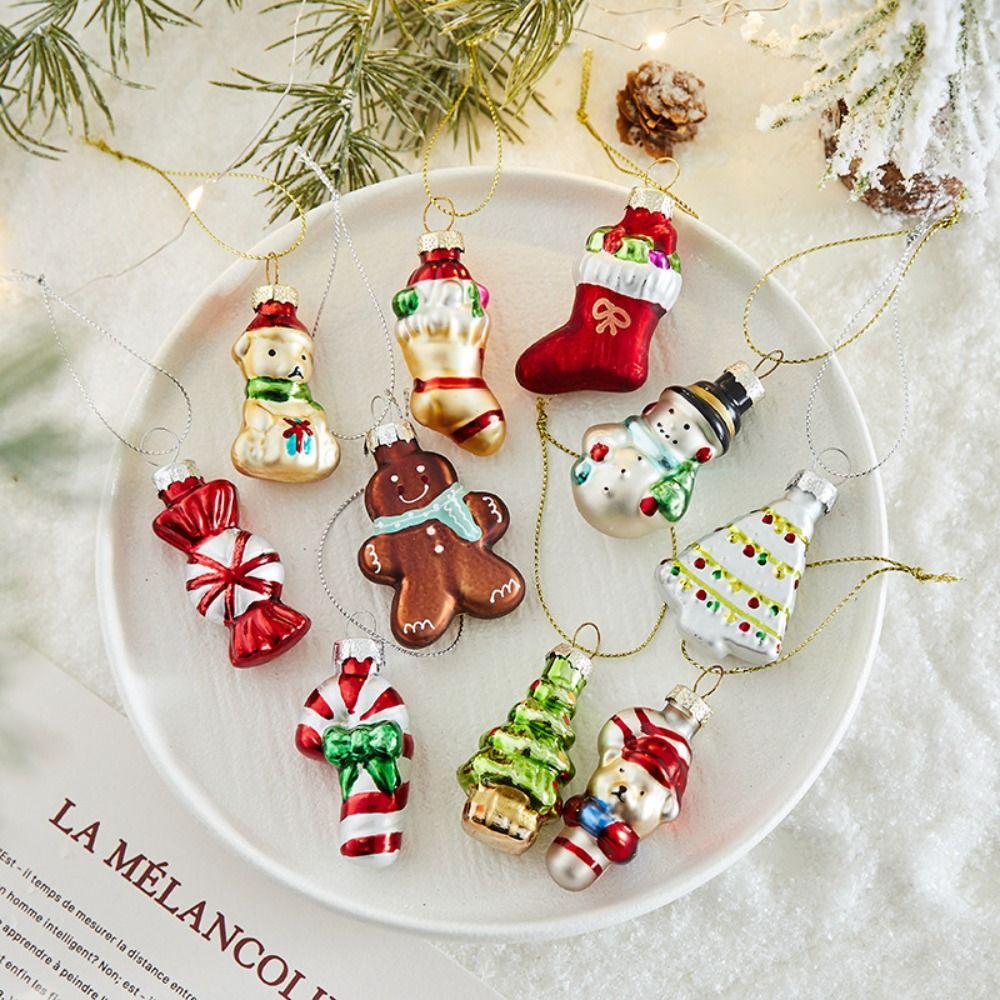6/9PCS Creative Design Santa Claus Ornament Small Size Snowman Decoration Christmas Tree Decoration