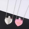 Love Potion Heart Bottle Pendant Necklace 3D Pink Bottle Angel Wings Crystal Necklaces for Women Lover Romantic Jewelry