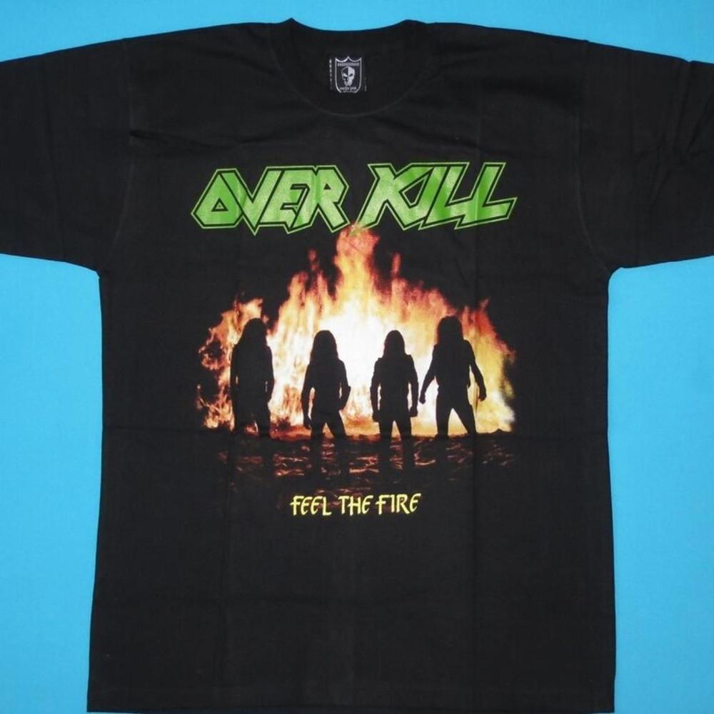 OVERKILL FEEL THE FIRE Футболка с логотипом группы Унисекс Футболка