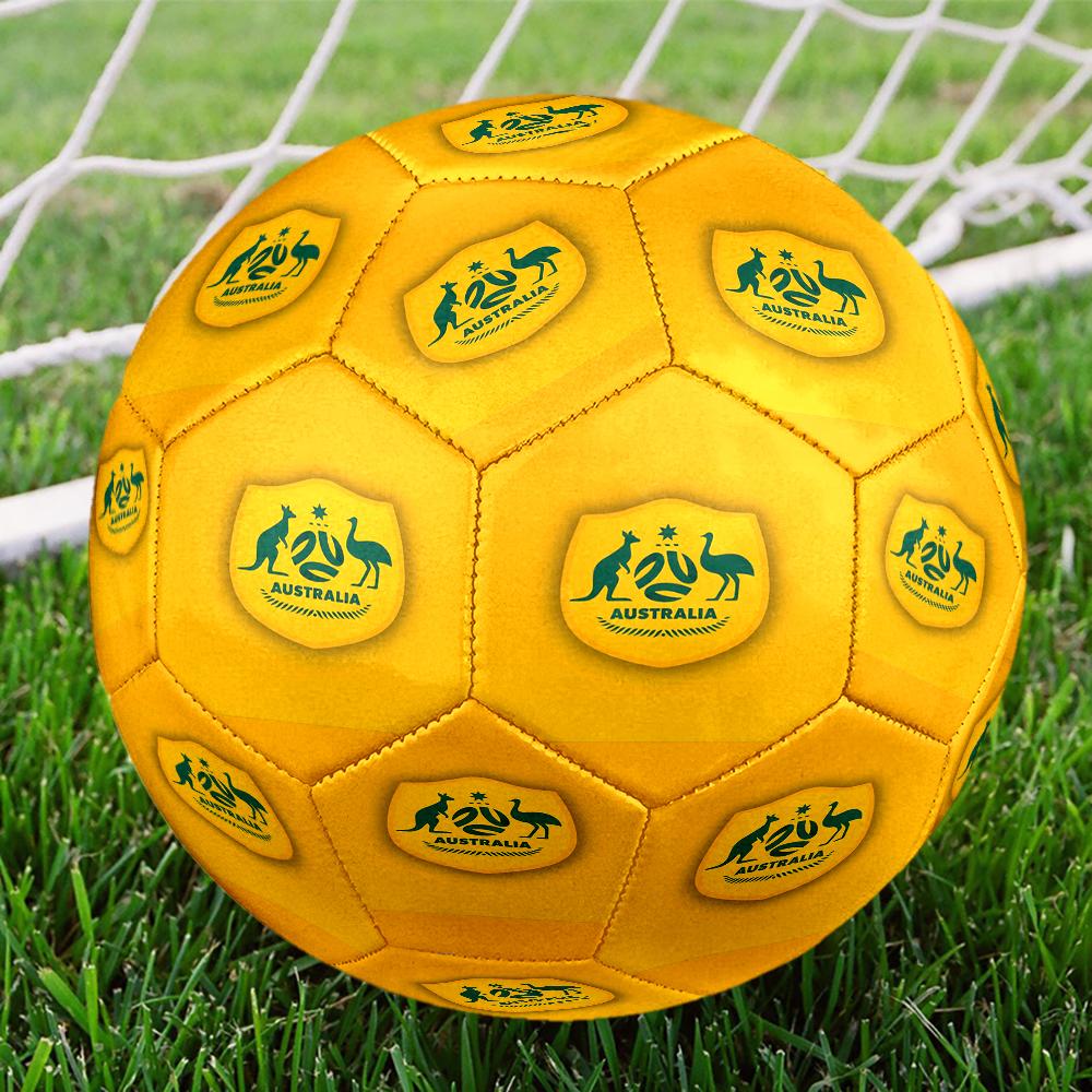 Australia Coat Of Arms Emblem Size 5 Soccer Ball,Indoor/Outdoor Suitable for Training Matches Tournaments Practice Games Perfect Gift for Fan