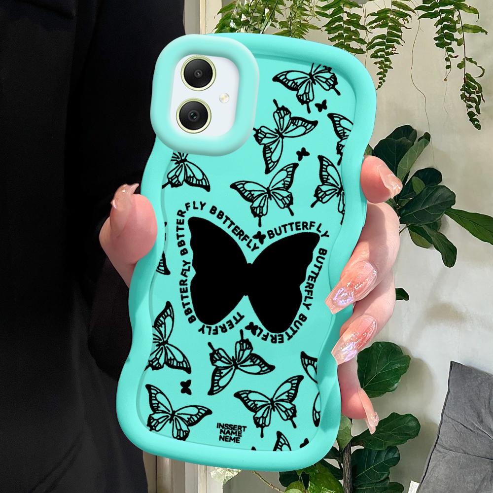 Черный мягкий чехол-бабочка для телефона Samsung Galaxy A52 A73 A12 A11 S24 Ultra 5G S23 S22 S21 S20 FE Wave Edge противоударный защитный резиновый чехол