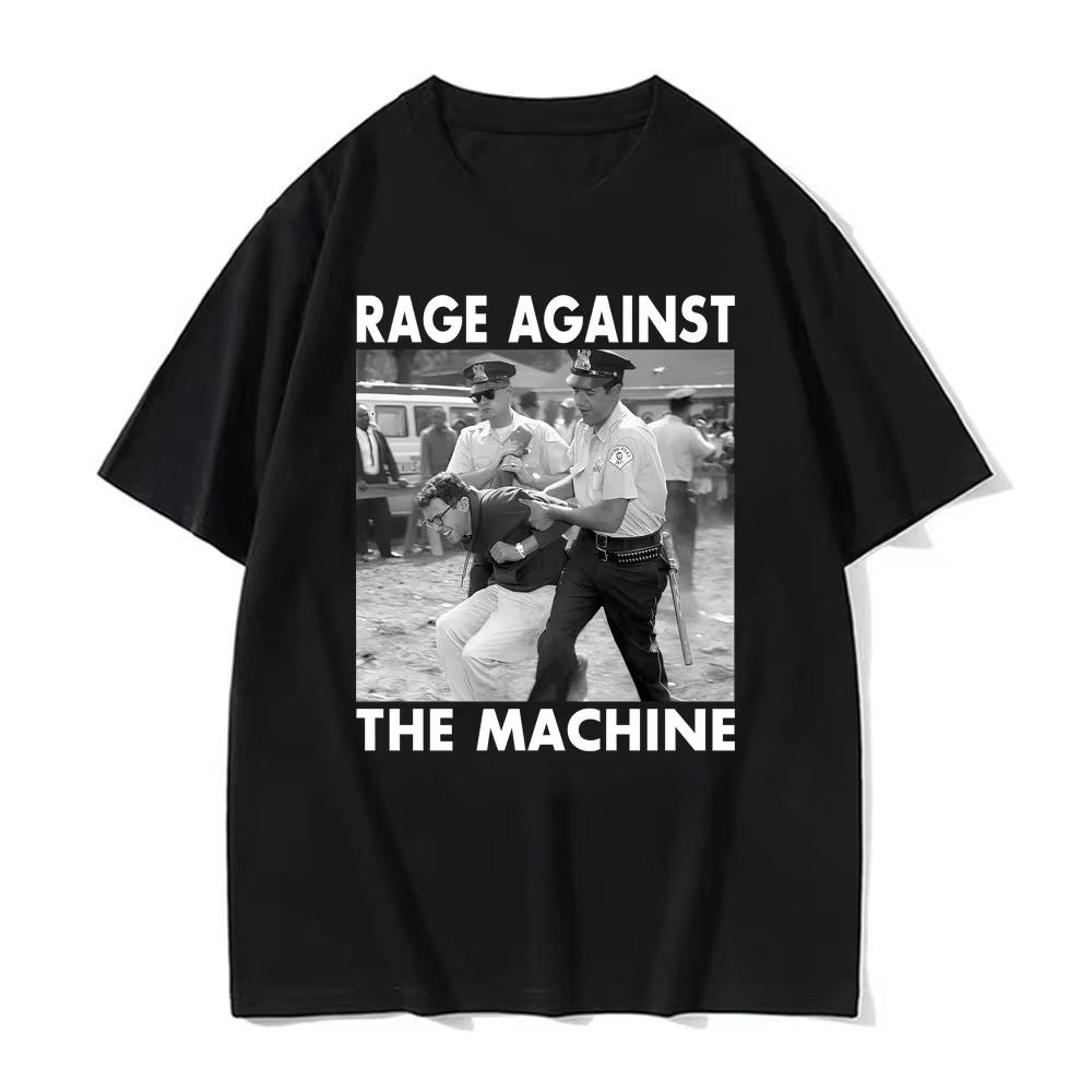 Смешные футболки с мемами Берни Сандерса Графика Rage Against The Machine Футболка Мужская Женская Винтажная High Street Топ с коротким рукавом -...