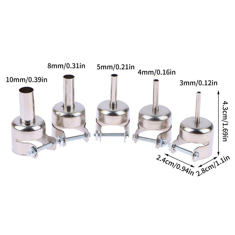 5 шт./компл. 858D универсальная станция горячего воздуха с круглыми насадками для пайки и сварки