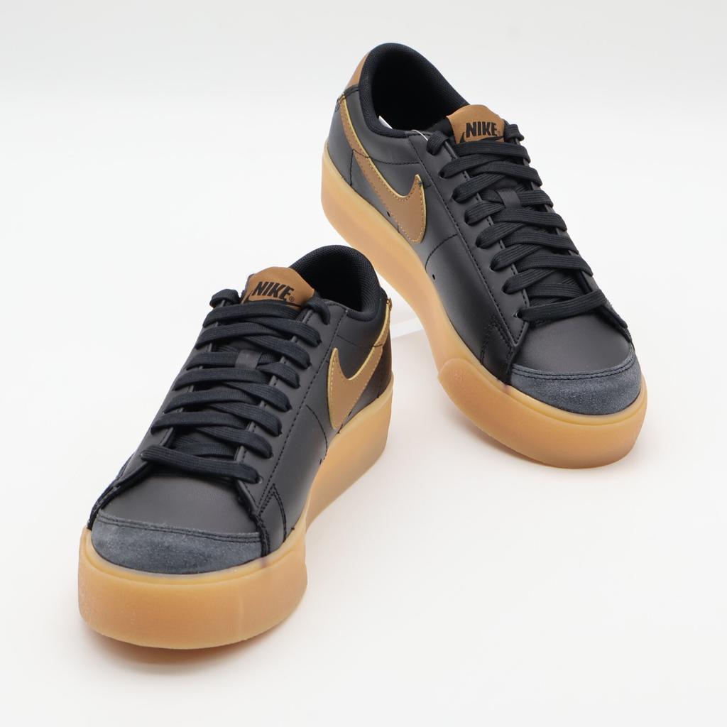 DJ0292-003 Nike Blazer Low Platform Черный Белый Желтая Резина (Женский)
