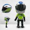 Joint Mobility Simulated Motorcycle Rider Doll Movable Figurine Model  Car Ornament