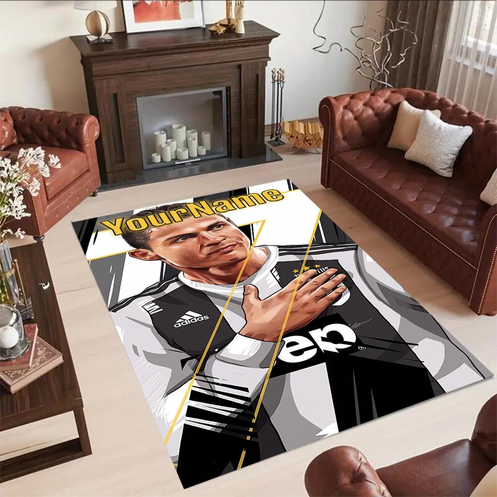 Juventus Customize Text Carpet Design for Game Room Foyer Living Rooms Playrooms Anti-slip Rug Decorate Offices Perfect Birthday/Christmas Gift Idea