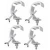 Stage Light Clamp Heavy Duty Prevent Slip Cast Aluminum Stage Lamp Hook Kit for Spotlight Moving Head Light 4pcs