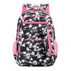 Layered Backpack Striped Zipper Large Capacity Storage Widened Strap Shoulder