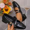 Women Simple and High-quality High Heel Square Toe Casual 2025 High Quality Ladies Shoes Buckle Strap Solid Fashion