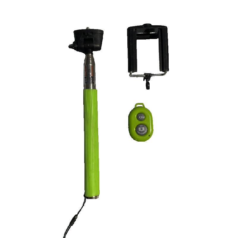 Extendable Stainless Steel Selfie Stick With Bluetooth Remote Control For Outdoor Use