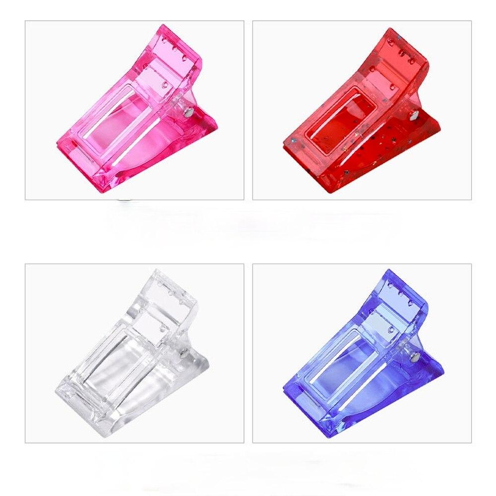 Зажим для кончиков ногтей, форма для ногтей, фиксирующий зажим, акриловая пудра, полигель для ногтей, украшения для дизайна ногтей, набор для маникюра с кристаллами