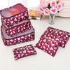 1/6pcsTravel Storage Bag Set for Clothes Tidy Organizer Wardrobe Suitcase Pouch Travel Organizer Bag Case Shoes Packing Cube Bag