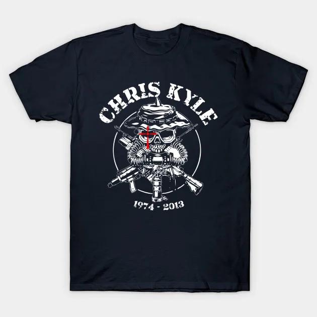 Футболка Naval SEALs Sniper Chris Kyle, новая, 100% хлопок, с круглым вырезом, летняя, с коротким рукавом, повседневная мужская футболка, размер S-3XL