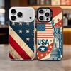 Флаг Америки S-Статуя L-Свободы Чехол для телефона США Для iPhone 17,16,15,14,13,12,11 Plus,Pro Max,Цветной Серебристый Чехол для телефона