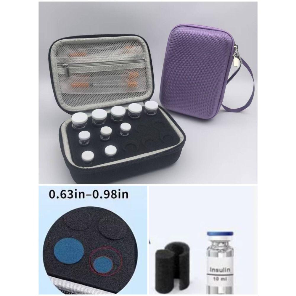 Waterproof Insulin Vial Protector 15 Slots Essential Oils Carrying Box Insulin Organizer for Home