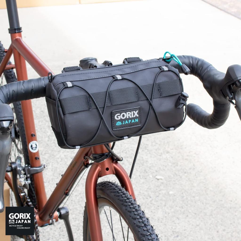 GORIX Front Bag Bicycle Stylish Waterproof Water Repellent String Cylinder Road Bike Bicycle Bag Handle Bag Reflector Front Bag Frame Bag Stylish