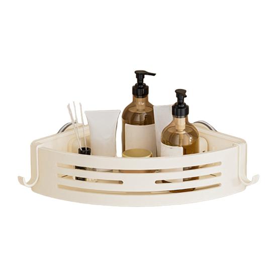 Suction Cup Corner Shelf Triangle Corner Shower Caddy No Drilling Adjustable Bathroom Organizer with Towel Bar Storage Rack for Shower Kitchen