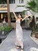 Французская клетка темперамент клетчатое платье летнее новое ретро талия узкое платье юбка
