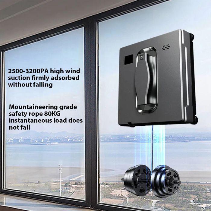 Window Cleaning Robot 800W 3200PA Double Water Spraying Intelligent Memory Remote Control and Application 3 Modes