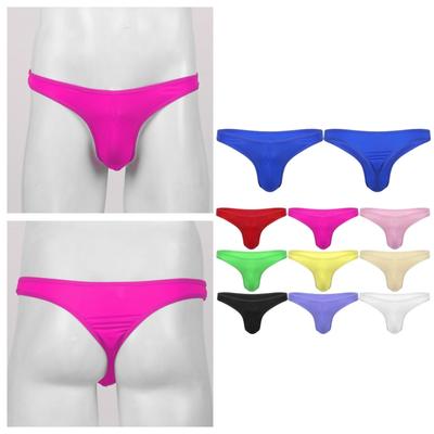 Мужское бикини, эластичное шелковистое нижнее белье с рюшами на спине, купальники