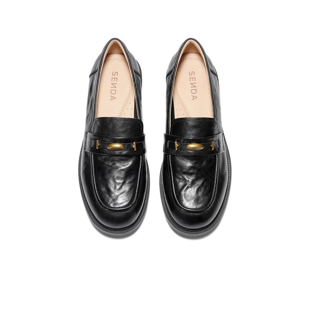Senda Lefu Shoes Women's 2026 Spring New College Style Commuting Comfortable Single Shoes
