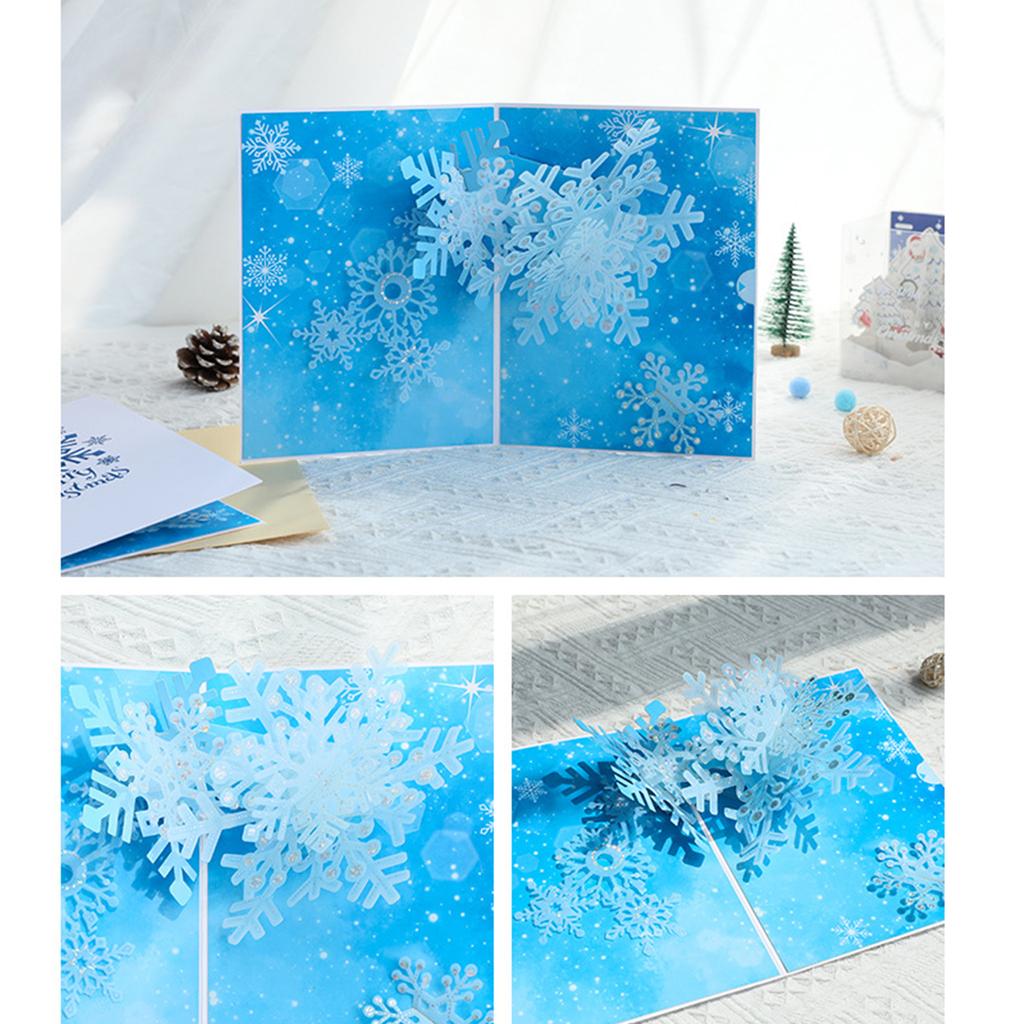 Рождественские 3D поздравительные открытки со снежинками, тарелка бумаги с конвертом, открытка, приветственные семейные открытки, подарочные карты, подарок на вечеринку