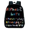 Мультяшный рюкзак для детского сада Водонепроницаемый рюкзак Печать Alphabet Lore Школьные сумки Рюкзаки для детского сада для мальчиков девочек Детская сумка