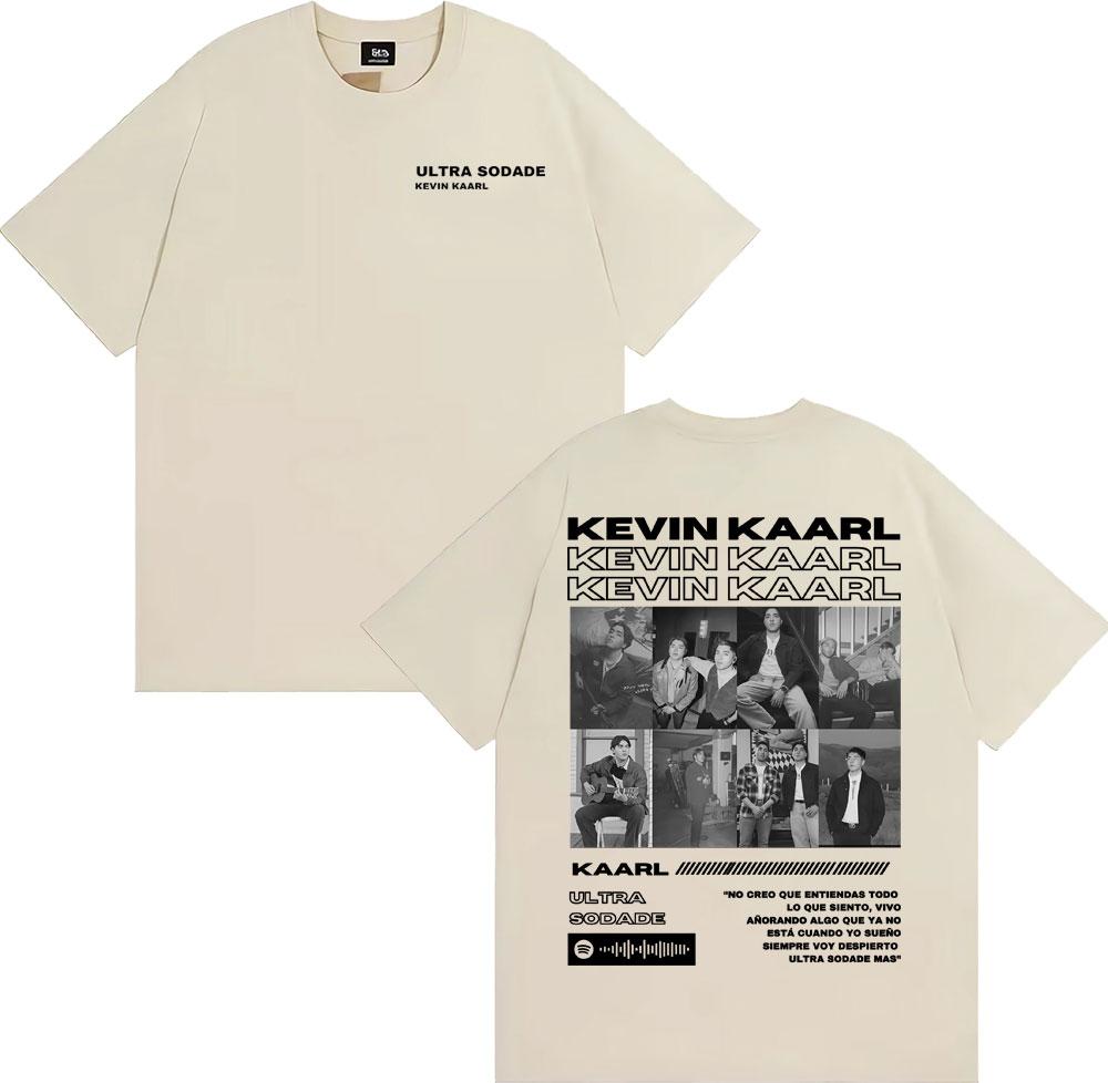 Rapper Kevin Kaarl Ultra Sodade Tour 2025 Cover T Shirt Unisex Women Fashion Gothic Retro Tshirts Cotton Comfort Oversized T Shirt