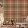 Christmas Autumn Plaid Wallpaper Red, Orange and Brown 50x1000