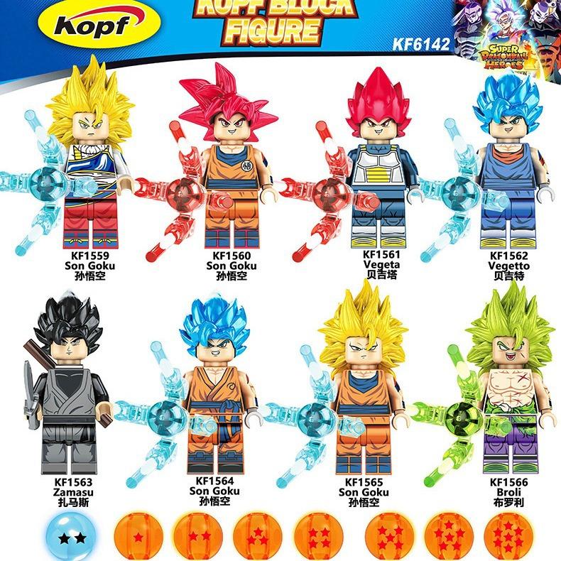 Dragon Ball Building Blocks Figures Set KF6142 6158 6165 6193 6195 Anime Mini Action Figures Toys for Kids Gift