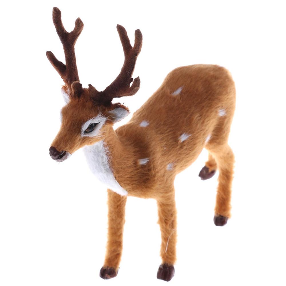 15/20/25cm Reindeer Deer Shape Party Scene Layout Fake Elk Plush Simulation Decoration For Home Shopping Mall Doll Ornaments