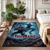 Crystal Velvet Rug Custom Name Text, Soft Non Slip Floor Mat Home DecorEvil Dead Ash Williams