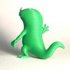 Декорация-мем с ящерицей, напечатанная на 3D-принтере, забавная фигурка ящерицы, стоящая зеленая ящерица для декора дома, офиса, стола, спальни, полки