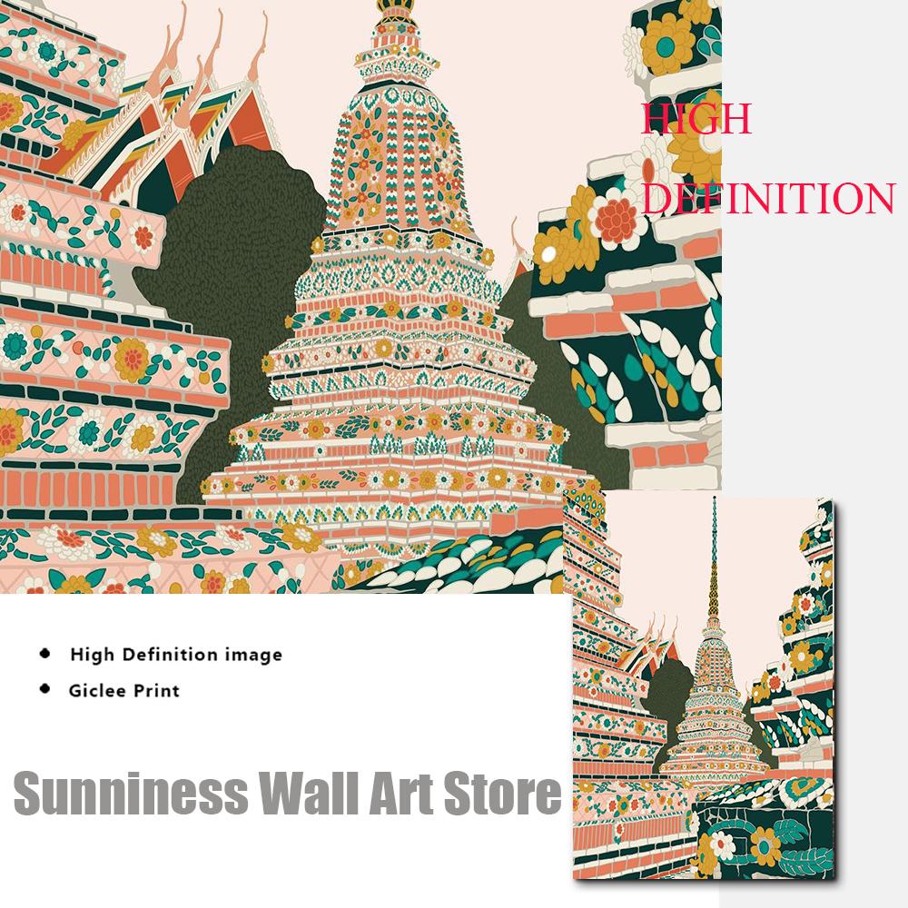 Paris London New York Milan China Wall Art Canvas Painting Nordic Landscape Poster And Print Wall Pictures For Living Room Decor